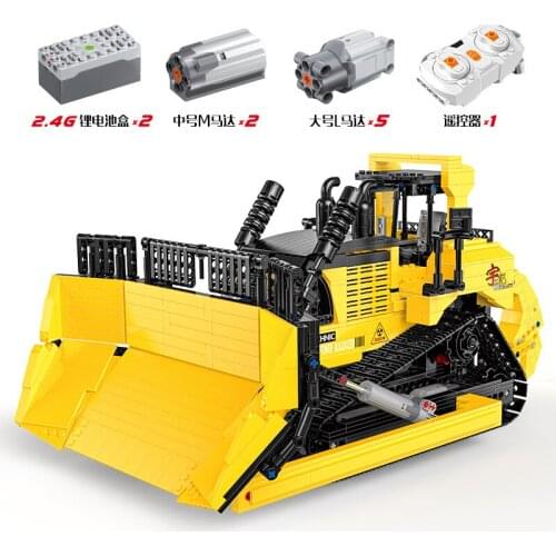 YC-22011 Urban Construction Series Rc Bulldozer Can Be Remotely Operated By APP Childrens Educational Toy Building Blocks Gift