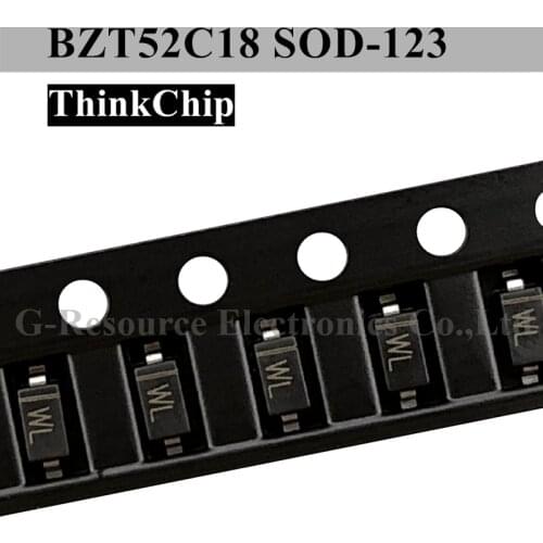 100pcs) BZT52C18 SOD-123 SMD 1206 Voltage Stabilized Diode 18V (Marking WL)