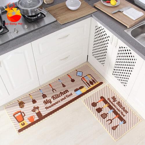Long Kitchen Non-slip Mat Bathroom Carpet Floor Mat Entrance Door Mat Absorbent Bedroom Living Room Modern Kitchen Carpet