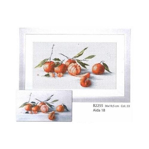 FF Luca-B2255 Orange cross stitch kit Animal cotton thread Love lock canvas stitching embroidery Ballet kitten