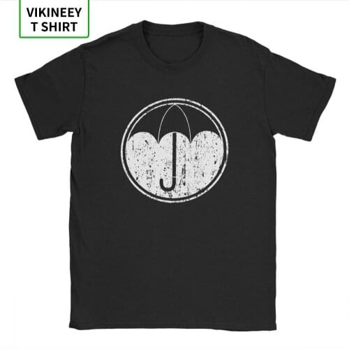 Umbrella Academy Symbol T-Shirts for Men Cha Diego Vanya Comic Vintage Cotton Tee Shirt Short Sleeve T Shirt Gift Idea Tops