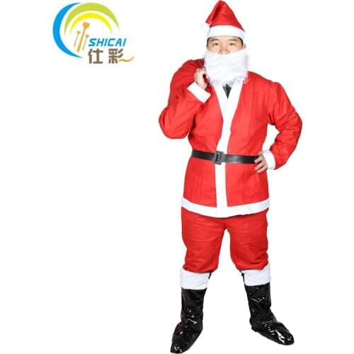 2019 new fashion adult mens santa costume Christmas show dress up women models costumes suits costumes Free Shipping