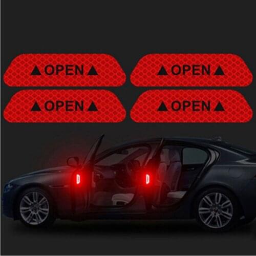 4pcs/set Car styling Door Open Warning Stickers for Dodge Caliber Journey ram durango accessories car styling