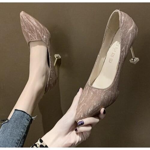 2020 New style high heel womens high heels four seasons luxury elegant womens high heel wedding fashion womens shoes W27-42