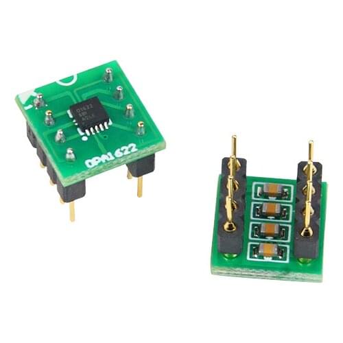 New TI OPA1622 dual op amp 145ma high current low distortion patch to in-line DIP8 amp