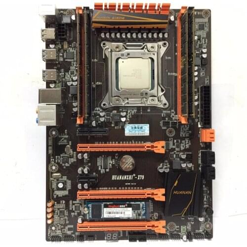 New arrival! HUANAN ZHI X79 LGA 2011 set motherboard Xeon E5 2680 V2 RAM 32GB (4X8GB) DDR3 1600 MHz ECC REG 120G M.2 SSD