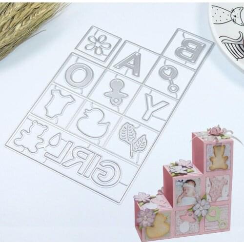New Metal Cutting Dies Stencils Baby Souvenir DIY Scrapbooking Photo Album Decorative Embossing Folder Die Cut Mould