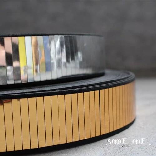 New Mirror Reflective Sequins Accessories Gold Silver DIY Patchwork Stage Clothes Decor Handicrafts Dress Belt Designer Fabric