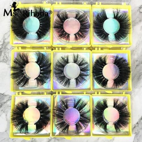 Wholesale 10/15/20/30 Pairs 25MM Lashes Bulk Cruelty-free 5D Mink Eyelashes Packaging Box Vendor Dramatic Long Eyelash Extension
