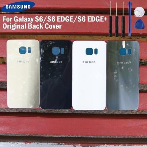 Original Samsung Back Battery Door Rear Glass Case For Samsung Galaxy S6 G9200 G920f S6 Edge G9250 G925F S6 Edge Plus Edge