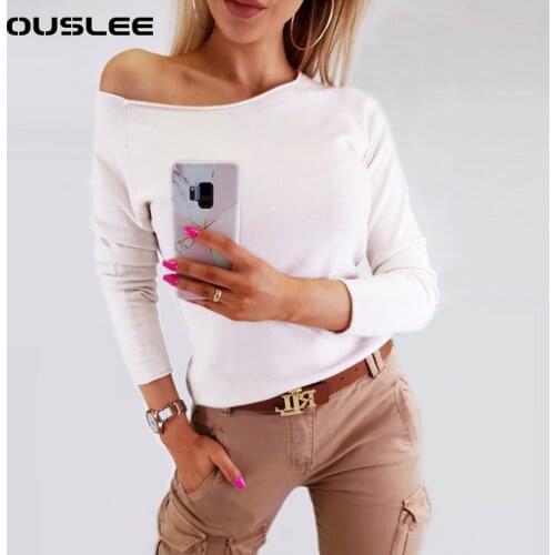 OUSLEE Basic O Neck Knitted Sweater Women Casual Pullovers Jumpers Tops Wool Long Sleeves High Elastic Sweaters Female Plus Size