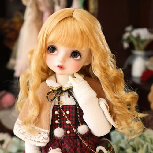 1/3 1/4 1/6 Bjd Doll Wig High Temperature Wavy Wire Bjd Wig Hair
