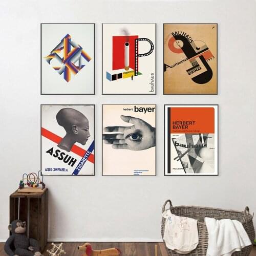 Exhibition Poster Nordic Style Abstrat Eyes Wall Art Print Bayer Canvas Painting Modern Picture Room Home Decoration