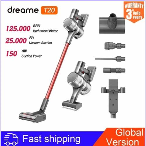 2021 Dreame T20 Handheld Vacuum Cleaner For Home Car Wireless Sweeping 25000Pa Strong cyclone Suction Multi Brush Dust Catcher