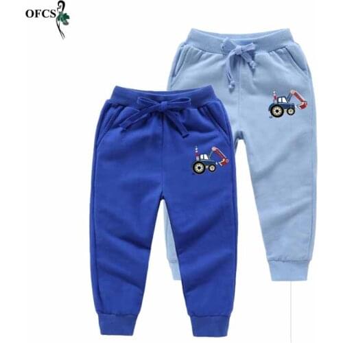 Retail Childrens Sport Pants Boy Fashion Cartoon Elastic Waist Soft School Pants Kids Skinny Trousers Clothing Girls Sweatpants