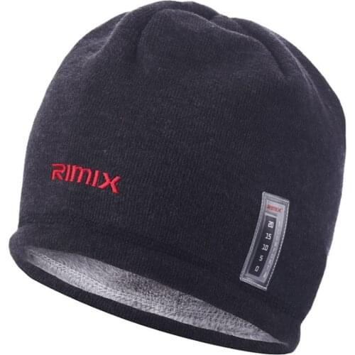 RIMIX Unisex Warm Knitted Fleece Beanies Hat Thermal Skullies Cap For Skiing Climbing Hiking Snowboarding Hunting Winter Sport