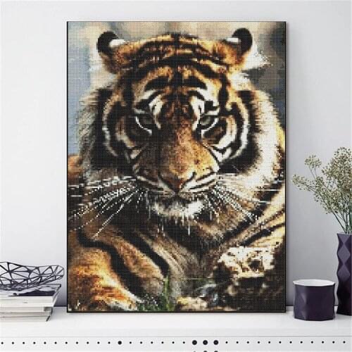 Tiger Fashion 5D Diy cartoon diamond painting Painting Embroidery Picture Mosaic Cross Stitch Home Decoration Painting