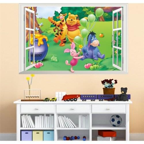 Vivid Cartoon Winnie Wall Stickers for Kids Rooms Wall decals Home Decor wall Mural For Boys' Room decor