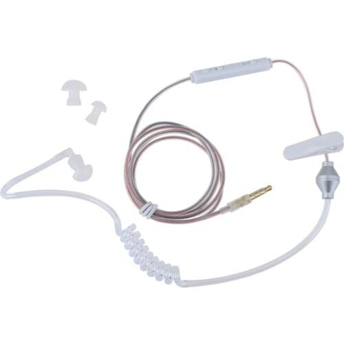 Anti Radiation Proof Covert Acoustic Tube Earpiece 3.5mm Air Tube Earphone Headset for mobile Phone Android Cellphone