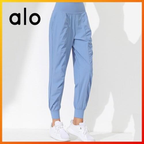 Alo Yoga Womens Loose Sports Pants Casual Trendy Fashion Pants Jogging Exercise Out Street Fitness High-waist Pants 8802