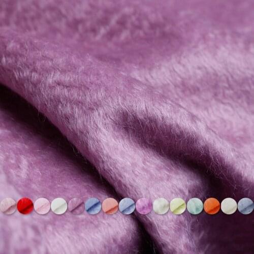 Pearlsilk Turkey Angora Mohair Wool Ripple Macaron colour garment materials Winter Jacket Coat DIY clothes fabrics