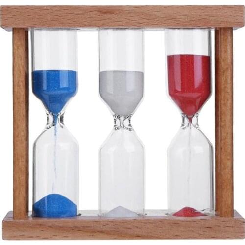 1/3/5 Minutes Wooden Frame Hourglass Sand Clock Timer For Birthday Gift Home Decoration Small Ornaments Sand Glass