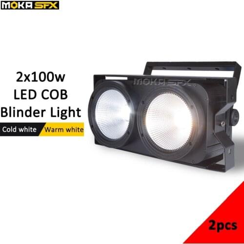 2pcs/lot COB Audience Lights 2 Eye Stage Blinders Light 2x100W Led Matrix Blinder Light DMX Cob Par Light Stage Lamp Equipment