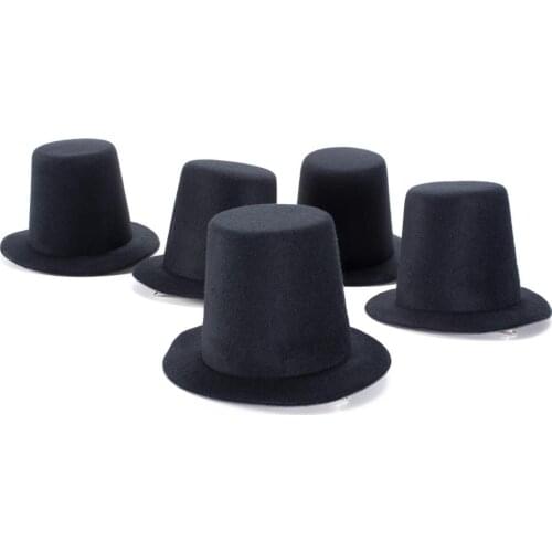 20pcs Mini Top Tall Hat High 9cm Millinery Fascinator Base DIY Craft Alligator Clips EVA Women A006
