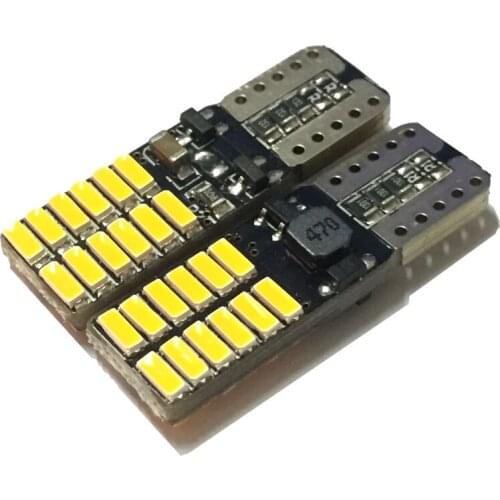 KTSCAR 20X 12V Non polarity Canbus T10 LED bulbs with 4014SMD 24 leds Interior Light 194 168 W5W LED LAMP white NO OBC ERROR