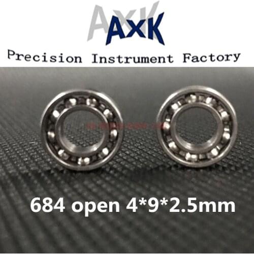 2019 Top Fashion Limited Axk 684 Open Bearing 4*9*2.5mm Abec-1 Deep Groove Ball L-940 10pcs/lot