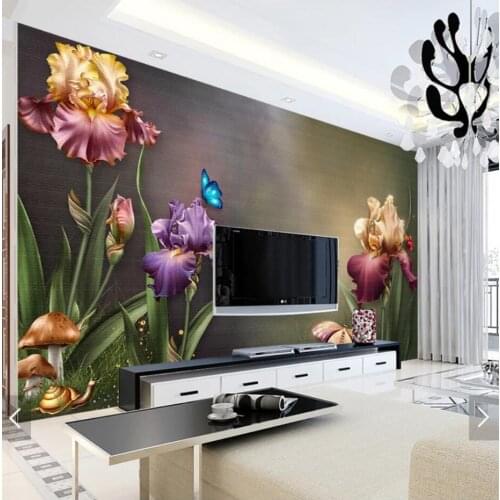 3D Hand Painting Flower Wallpaper Mural Creative Art Wall Wallpaper Murals Bedroom HD Printed Floral Wall Paper Custom Size