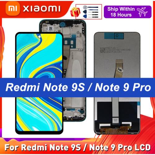 6.67" Original For Xiaomi Redmi Note 9 Pro LCD Display Touch Screen Digitizer For Redmi Note 9S Display Replacement Parts