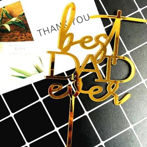 Acrylic Cake Topper Fathers Day Party Cake Decorations Supplies Cupcake Topper