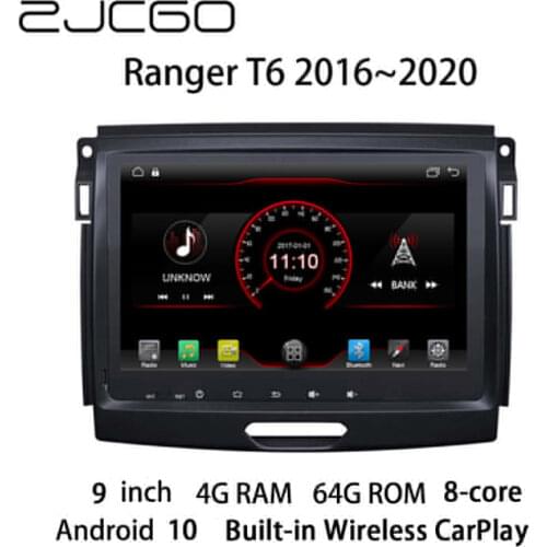 Car Multimedia Player Stereo GPS DVD Radio Navigation Android Screen for Ford Ranger T6 2016 2017 2018 2019 2020