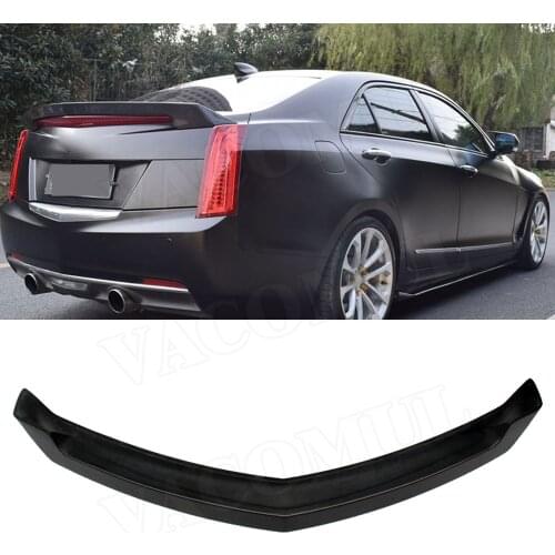 V Style Carbon Fiber Rear Spoiler for Cadillac ATS Sedan 4 Door 2015 2016 2017 2018 2019 FRP Rear Bumper Trunk Wings