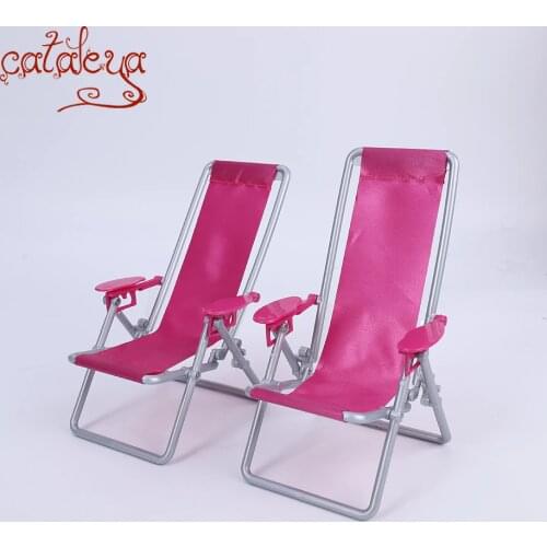 Cataleya BJD Doll 1/6 Swimming Folding Chair Accessories House Pink Rose Beach Chair Selling At Loss Is Only For a Few Days