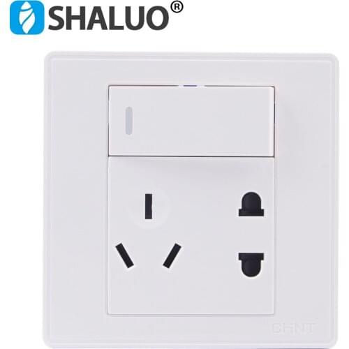 Chnt New Home Wall Push Button Pad Switch Power Supply on off Press light Switch 10A board Electrionic Socket 220 volt