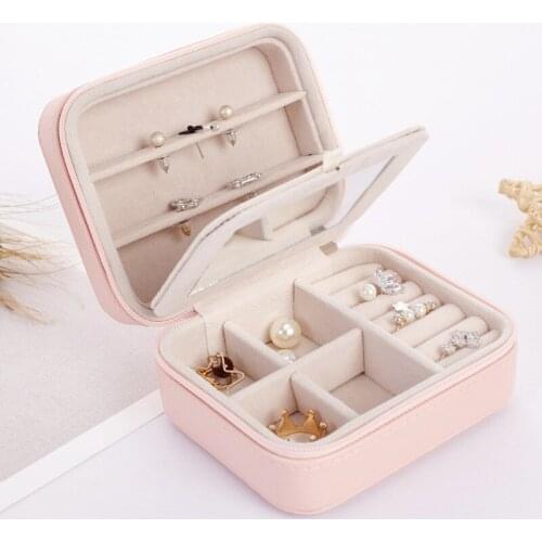 Travel Portable Jewelry Box Earrings Storage Creative Small