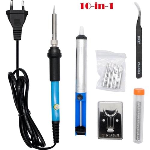 60W Welding Solder Rework Station Heat Pencil Tips Repair Tool Adjustable Temperature Electric Soldering Iron Tools