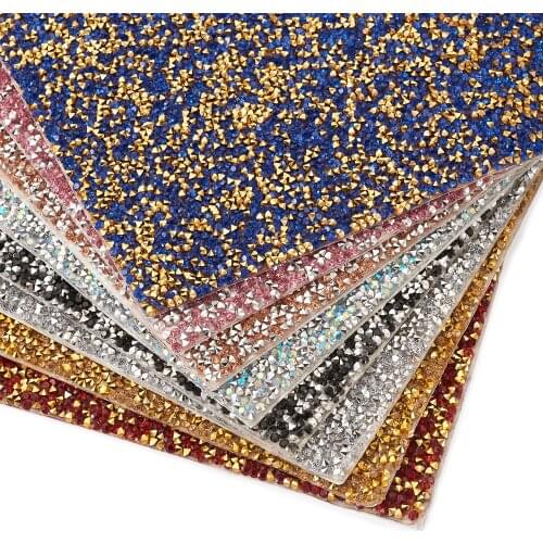 Hot Melting Glass Rhinestone Glue Sheets Self-Adhesion for Trimming Cloth Bags Shoes Garments Jewelry Making 40x24cm
