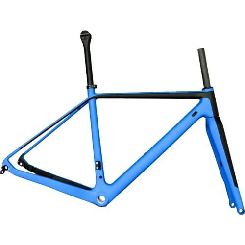Full Carbon Fiber T700 Gravel Bike Frame GR029 Max Tire 700X42C Accept Custom Paint & Decals