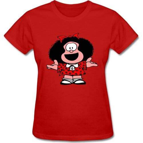 ICoup Womens Mafalda Happy Caricature Series T-Shirt Gift For Children Free Shipping