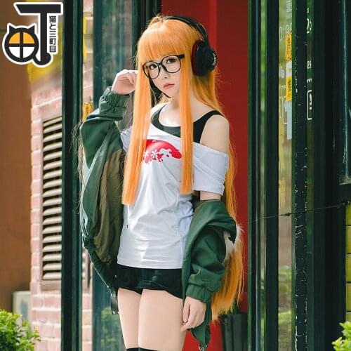 Persona 5 Futaba Sakura Shirt Coat Jacket Cosplay Costume Navi Persona Cosplay Futaba Sakura Cotume Women Full Set