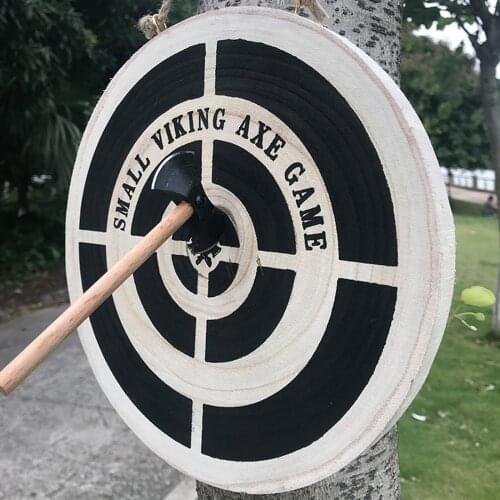 Outdoor Amusement Game Tools Axe Throwing Game Set Wooden Target Practice Game with Hemp Rope for Indoor Sport Accessories