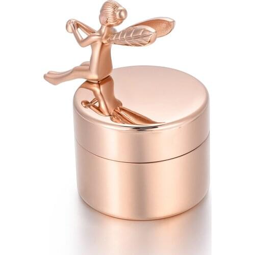 IJU039 New Design Stainless Steel Angel Fairy Cremation Urn for Beloved Daughter Memorial Ashes Small Funeral Casket