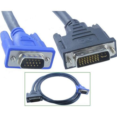 DVI-I(24+5) Male to VGA Male Video Monitor Cable 1.8m