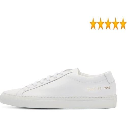 Flat White Women Autumn Luxury Lace Up Genuine Leather Sneakers Brand New Preppy Style Ladies Casual Shoes Footwear