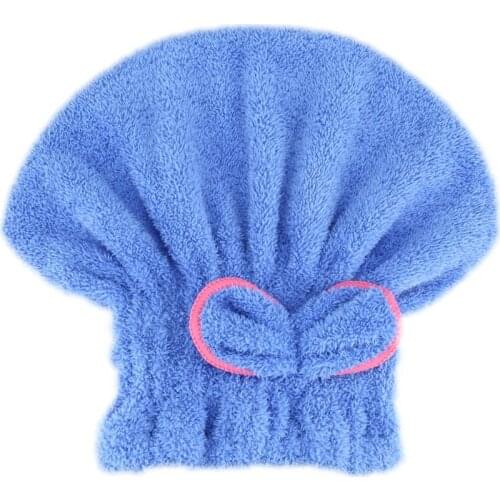 Microfibre Quick Hair Drying Bath Spa Bowknot Wrap Towel Hat Cap For Bath Bathroom Accessories HR