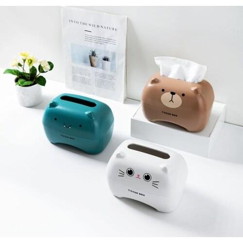Cartoon Tissue Doos Badkamer Toiletrolhouder Keuken Servet Opbergdoos Auto Tissue Box Doekjes Handdoek Dispenser Container