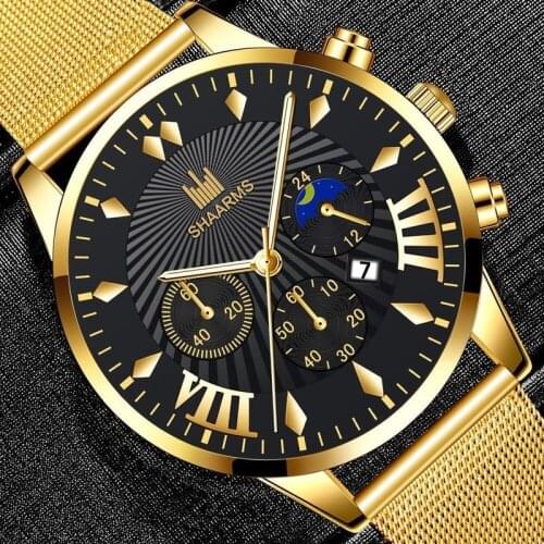 Men Stainless Steel Watch Date Calendar Analog Quartz Wrist Watches Luxury Business Casual for Man Clock Masculino Reloj Hombre